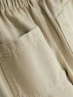 Bawełniane spodnie typu paper bag