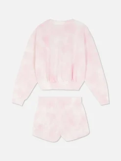 Bluza i szorty ze wzorem tie-dye, motyw Hello Kitty