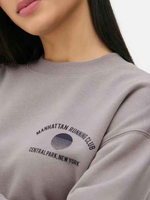 Bluza z okrągłym dekoltem i nadrukiem