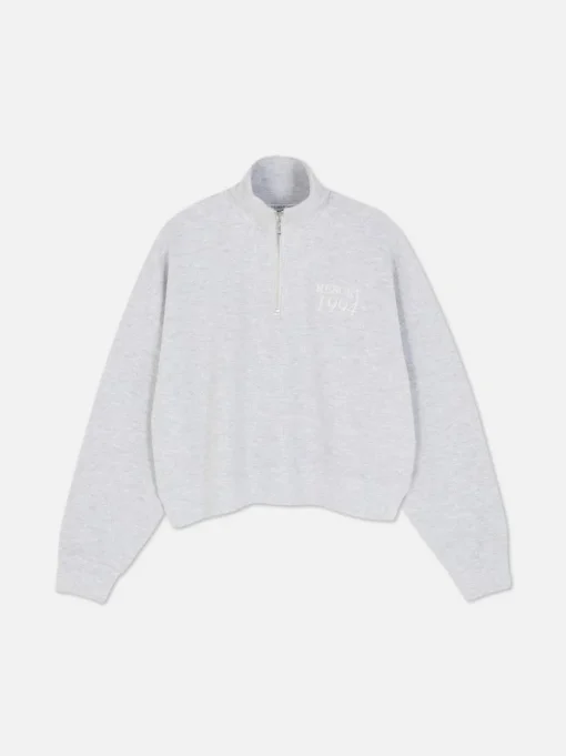 Bluza z suwakiem 1/2 o waflowej fakturze, do zestawu