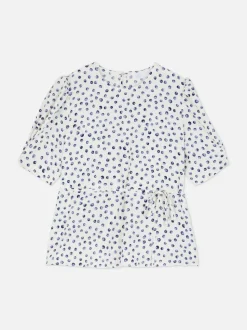 Bluzka z krótkim rękawem w kwiaty