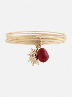 Bransoletki bangle z ozdobnym kamykiem
