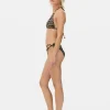 Błyszczący dół od bikini w zeberkę