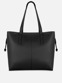Ściągana sznurkiem torba shopper ze sztucznej skóry