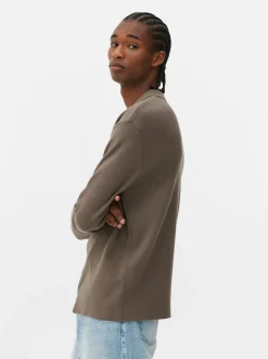 Dzianinowa koszula z zapięciem na zatrzaski