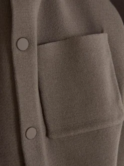 Dzianinowa koszula z zapięciem na zatrzaski