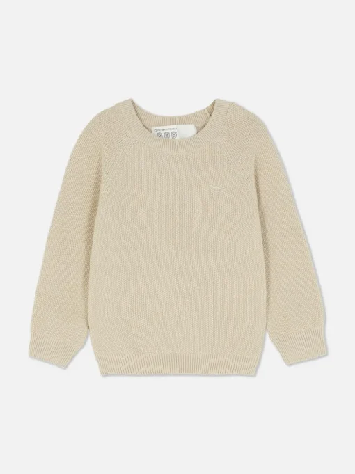 Dzianinowy sweter z okrągłym dekoltem