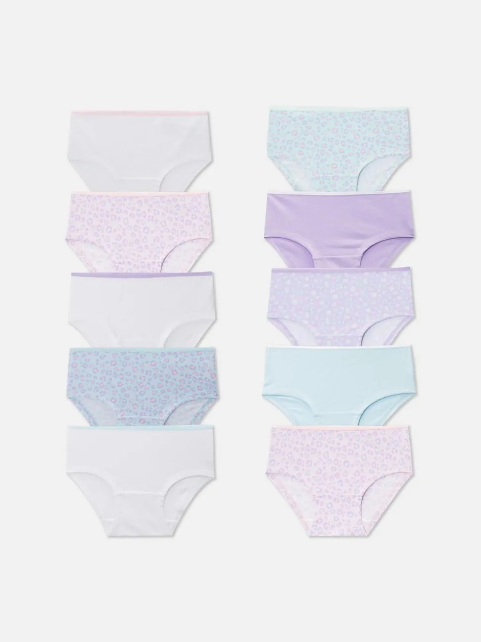 Figi biodrówki z nadrukiem w panterkę, 10 par