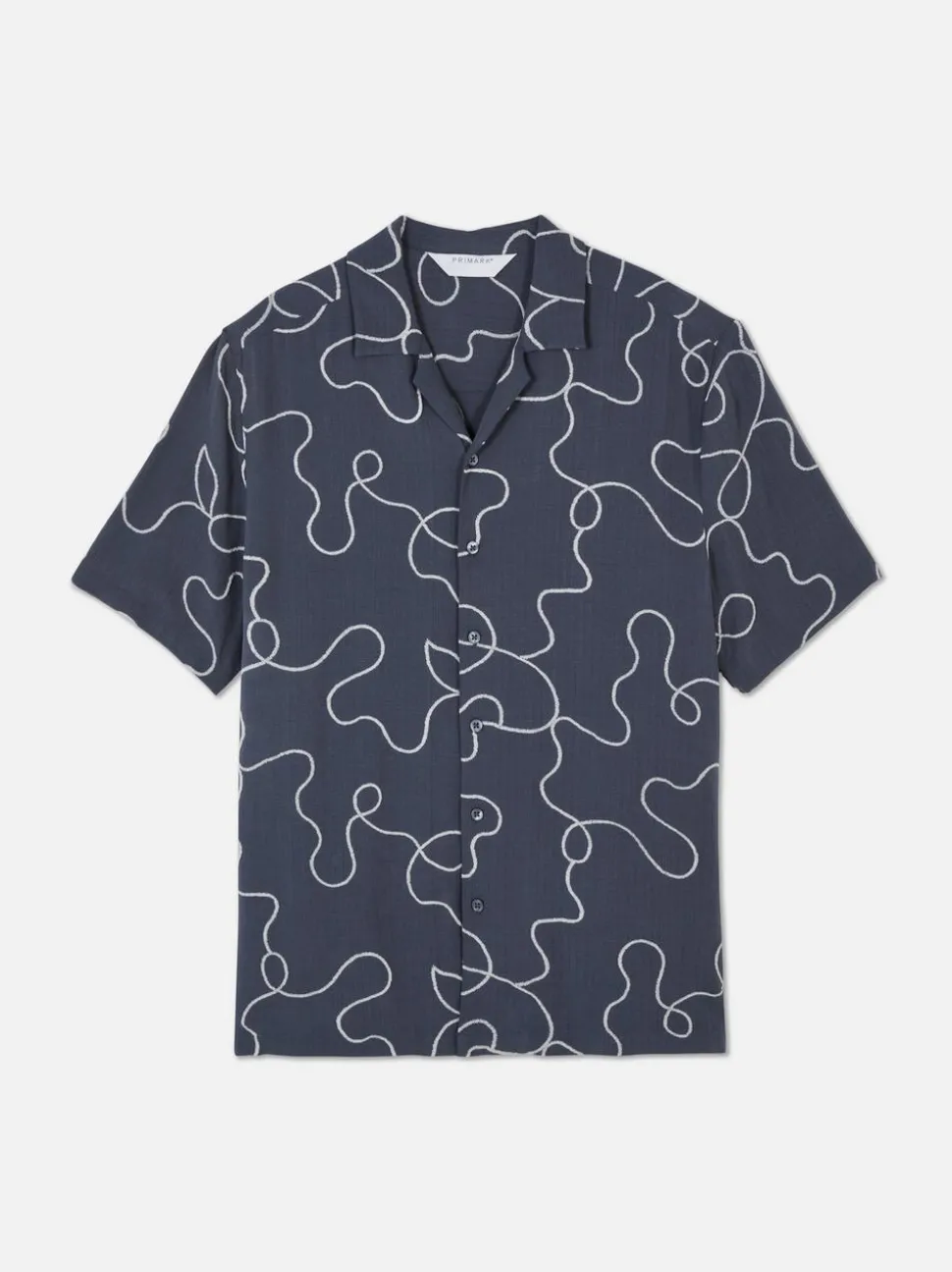 Flokowana koszula Kem z abstrakcyjnym wzorem