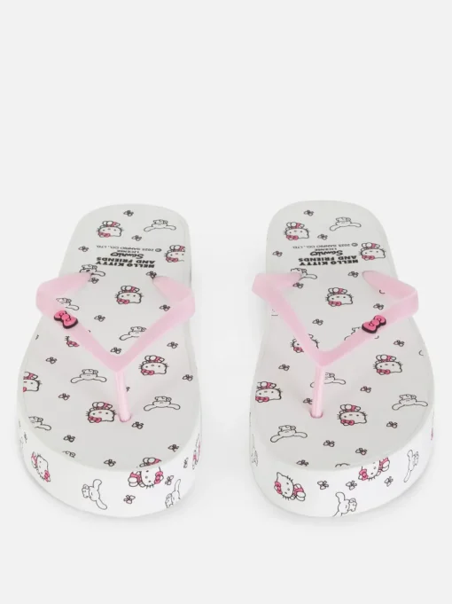 Japonki na grubej podeszwie z motywem Hello Kitty