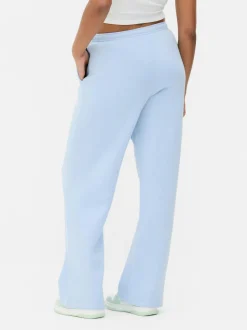 Jasnoniebieskie spodnie dresowe z szeroką nogawką