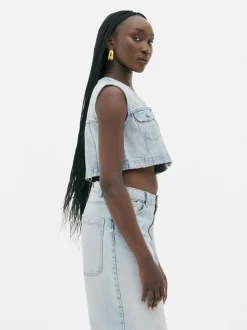 Jeansowa kamizelka Rita Ora
