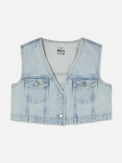 Jeansowa kamizelka Rita Ora