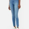 Jeansy ze średnim stanem o kroju skinny | standard