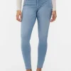 Jeansy ze średnim stanem o kroju skinny | standard