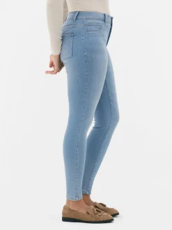 Jeansy ze średnim stanem o kroju skinny | standard