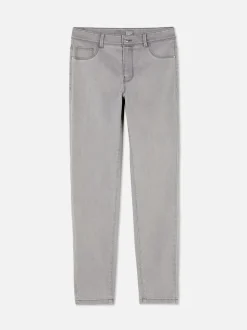 Jeansy ze średnim stanem o kroju skinny | standard