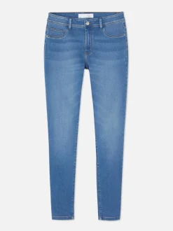 Jeansy ze średnim stanem o kroju skinny | standard