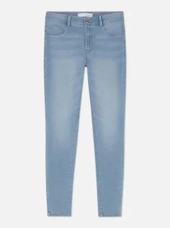 Jeansy ze średnim stanem o kroju skinny | standard