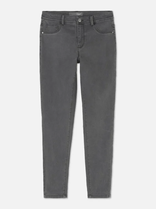 Jeansy ze średnim stanem o kroju skinny | standard