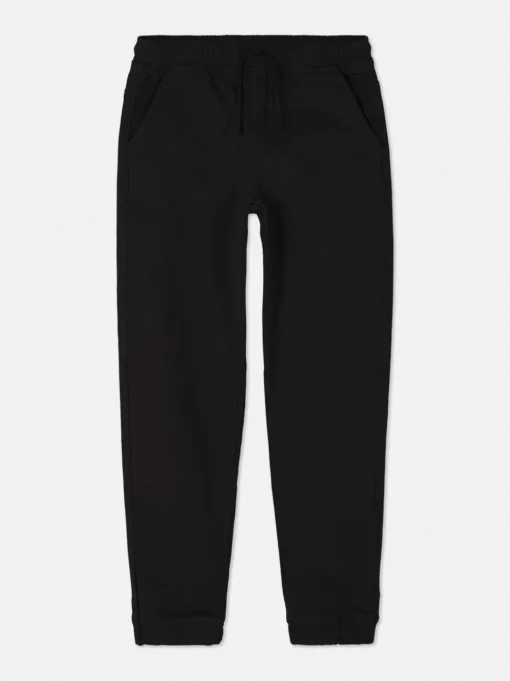 Joggery jeansowe ściągane sznurkiem