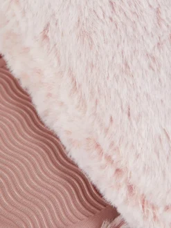 Kapcie bez pięty ze sztucznego futerka