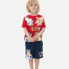 Komplet z T-shirtem i szortami z motywem Blue