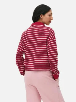 Koszula rugby w paski z długim rękawem