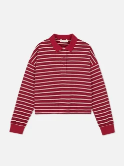 Koszula rugby w paski z długim rękawem