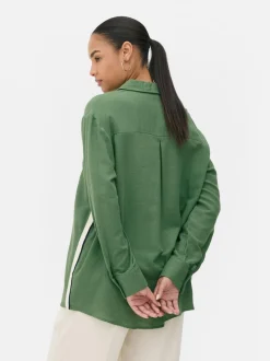 Koszula z długim rękawem z paskami po boku