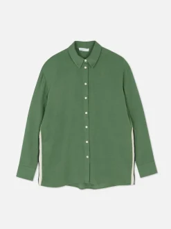 Koszula z długim rękawem z paskami po boku