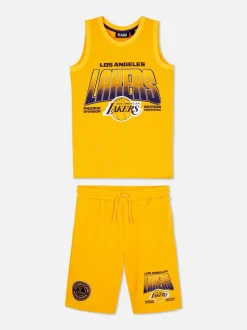 Koszulka bez rękawów i szorty NBA LA Lakers, zestaw