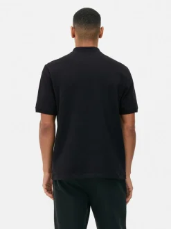 Koszulka polo z fakturą plastra miodu