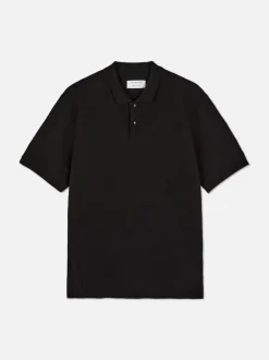 Koszulka polo z fakturą plastra miodu