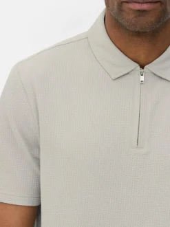 Koszulka polo z tkaniny seersucker