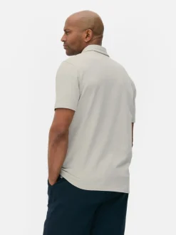 Koszulka polo z tkaniny seersucker