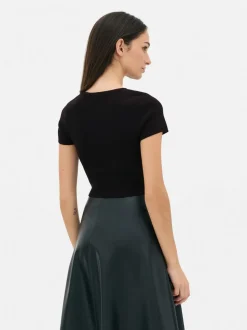 Krótki T-shirt w paski