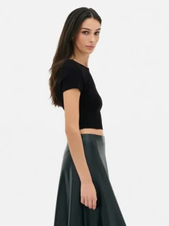 Krótki T-shirt w paski