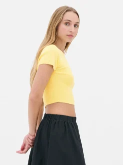 Krótki T-shirt w paski