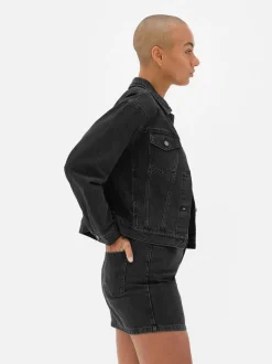 Kurtka jeansowa z efektem znoszenia