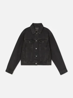 Kurtka jeansowa z efektem znoszenia