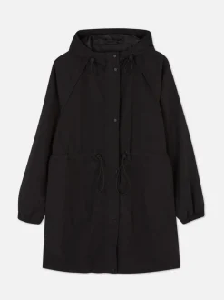 Kurtka przeciwdeszczowa z kapturem z tkaniny ripstop