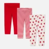 Legginsy z nadrukiem, 3 pary
