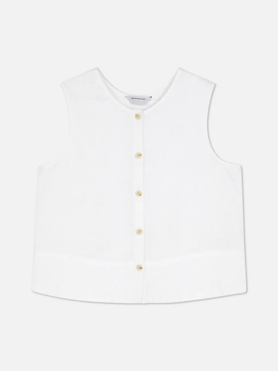 Lniana bluzka bez rękawów The Edit