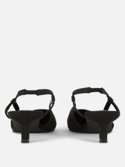 Lniane czółenka z tylnym paskiem