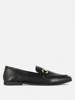 Loafersy ze sztucznej skóry z klamrą