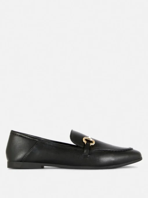 Loafersy ze sztucznej skóry z klamrą