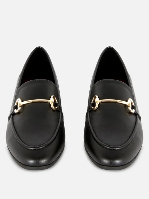 Loafersy ze sztucznej skóry z klamrą