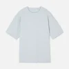 Luźny T-shirt z tkaniny seersucker