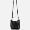 Mała torba shopper typu bucket z paskiem